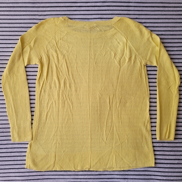 Gap Women Neon Linen Blend Perforated Long Sleeve Shirt Size XS - Picture 2 of 2
